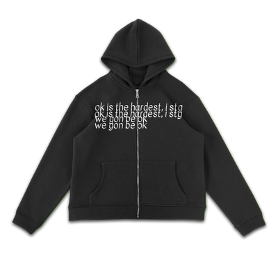 Black "Ok" Zipup